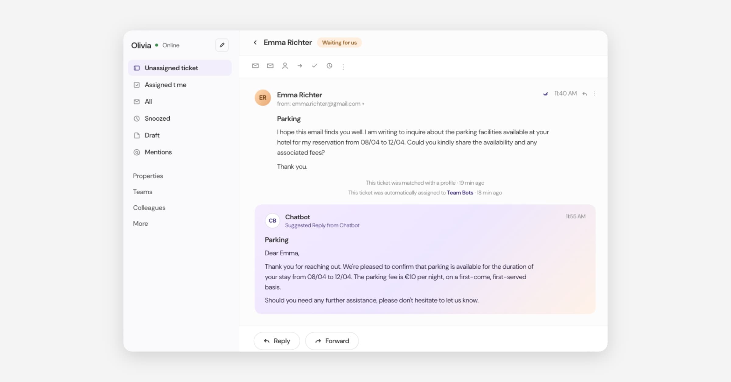 AI Agent in the Unified Inbox